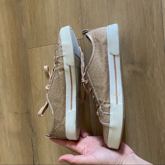 Girls pink glitter sneakers with star embellishment size 4 - Picture 7 of 8